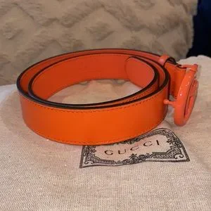 2022 orange Gucci belt Gucci | Accessories | 222 Orange Gucci Belt | Poshmark main image 2